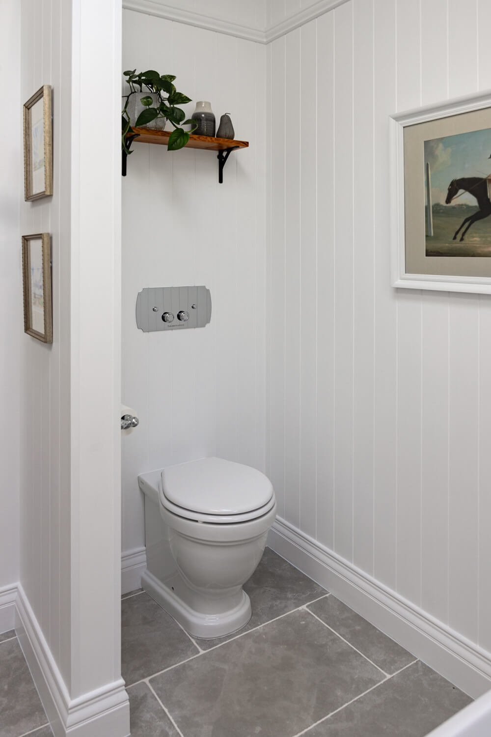 Claremont Floor Mounted Pan with Chrome Hinges, Seat and Pan Bend
