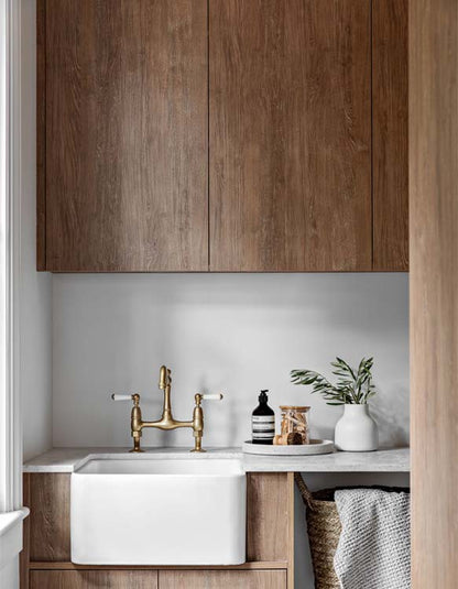 Novi 50x46 Fireclay Butler Sink - Gloss White