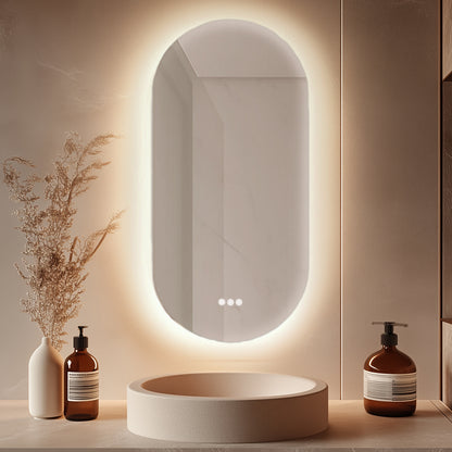 Radiant KÄPSEL - Frameless - 500mm x 1000mm LED Mirror