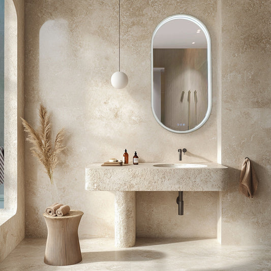 Radiant KÄPSEL - White - 500mm x 1000mm LED Mirror