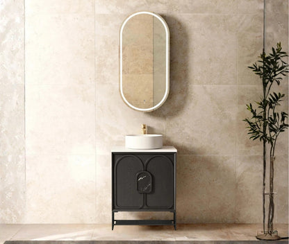600mm Laguna Mark II Black Oak Freestanding Vanity Cabinet with Legs