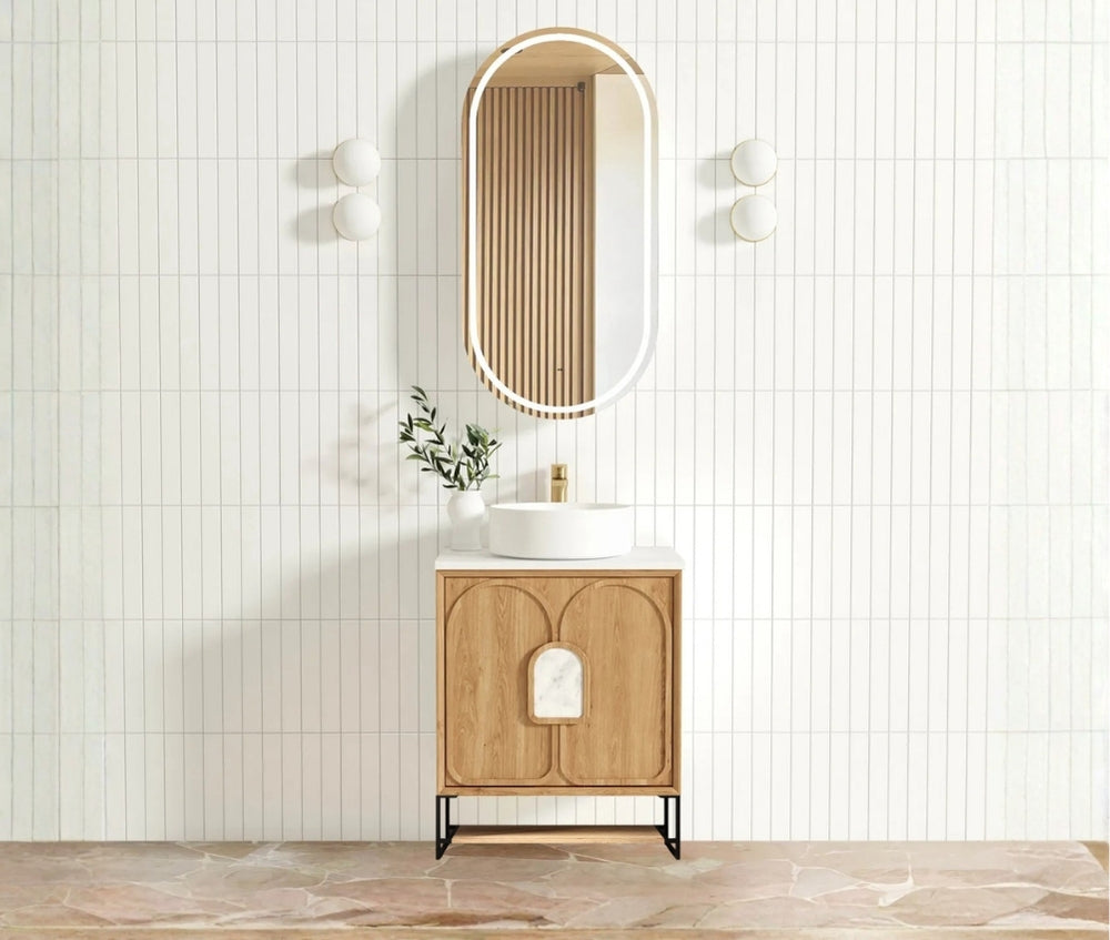 600mm Laguna Mark II Woodland Oak Freestanding Vanity Cabinet with Legs