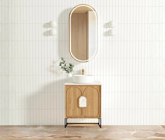 600mm Laguna Mark II Woodland Oak Freestanding Vanity Cabinet with Legs