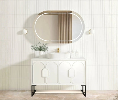 1200mm Laguna Mark II Matte White Freestanding Vanity Cabinet with Legs