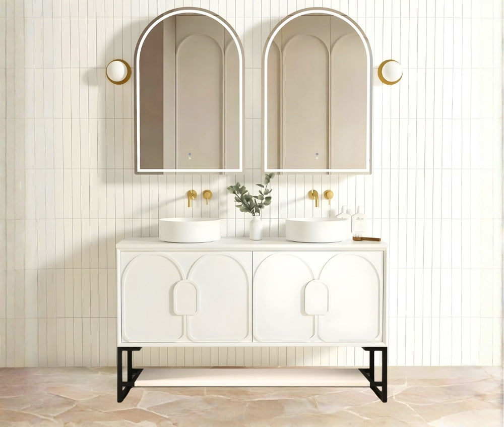 1500mm Laguna Mark II Matte White Freestanding Vanity Cabinet with Legs