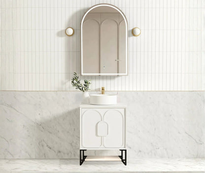 600mm Laguna Mark II Matte White Freestanding Vanity Cabinet with Legs