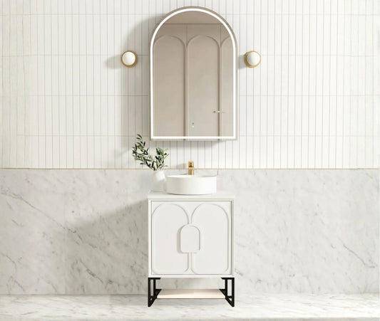 600mm Laguna Mark II Matte White Freestanding Vanity Cabinet with Legs