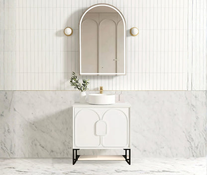 750mm Laguna Mark II Matte White Freestanding Vanity Cabinet with Legs