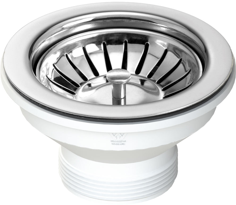 90x50 Polished Stainless Steel Basket Waste & Long Bolt