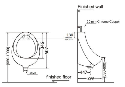 Leon Ceramic Urinal