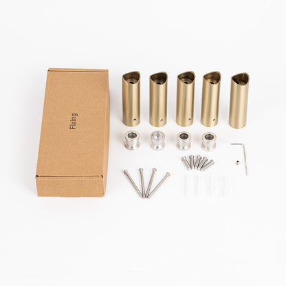 Radiant Full set light gold round 80mm brackets & fixings