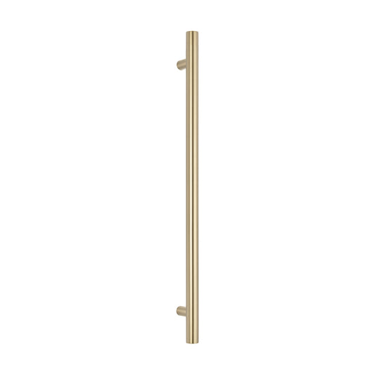 Radiant Vertical Single HEATED Towel Bar 40mm X 950mm Light Gold