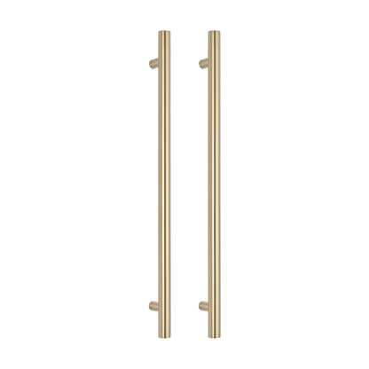 Radiant Vertical Single HEATED Towel Bar 40mm X 950mm Light Gold