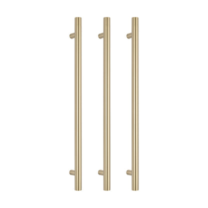 Radiant Vertical Single HEATED Towel Bar 40mm X 950mm Light Gold