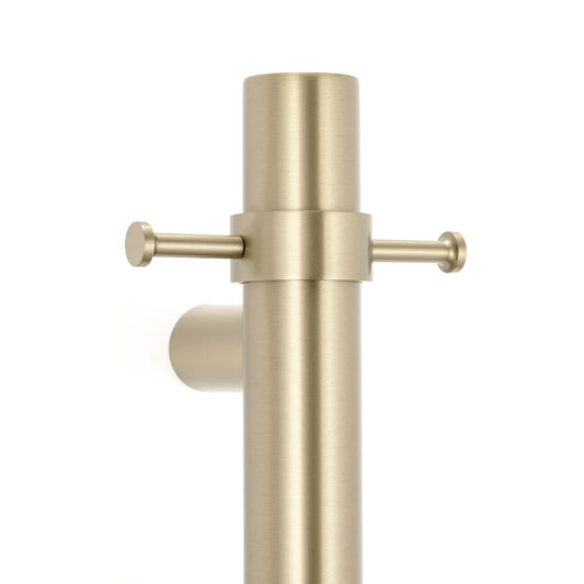 Radiant Vertical Towel Rail Hook for Vertical HEATED Bar Light Gold