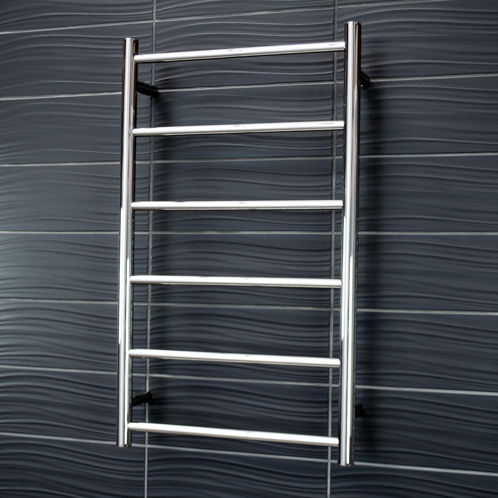 Radiant Polished Chrome 500 x 830mm Round NON-HEATED Towel Rail