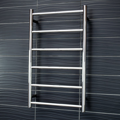 Radiant Polished Chrome 500 x 830mm Round NON-HEATED Towel Rail
