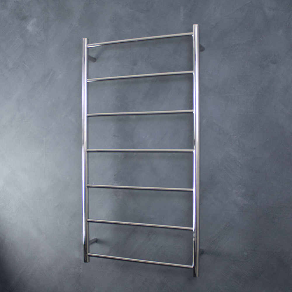 Radiant Polished Chrome 600 x 1130mm Round NON-HEATED Towel Rail