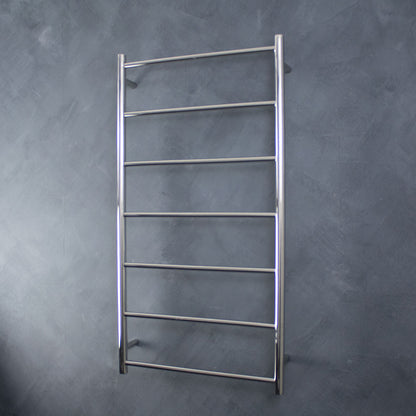 Radiant Polished Chrome 600 x 1130mm Round NON-HEATED Towel Rail