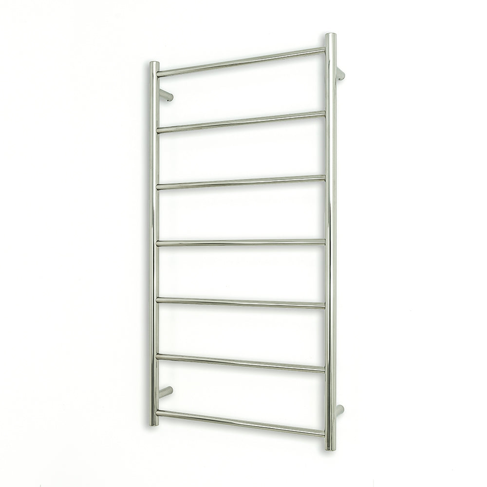 Radiant Polished Chrome 600 x 1130mm Round NON-HEATED Towel Rail
