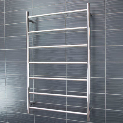Radiant Polished Chrome 700 x 1130mm Round NON-HEATED Towel Rail
