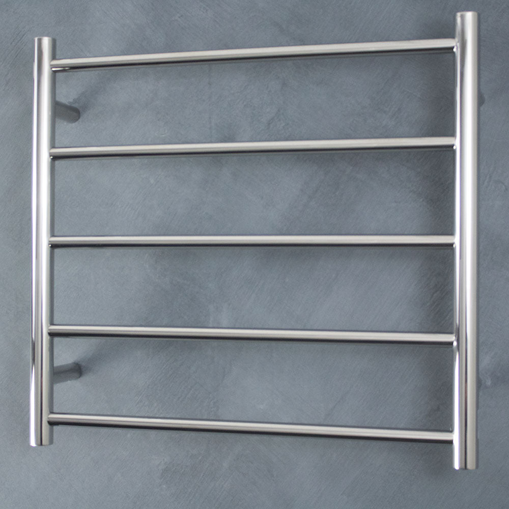 Radiant Polished Chrome 600 x 500mm Round NON-HEATED Towel Rail
