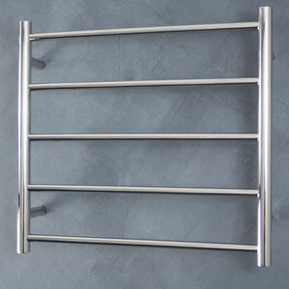 Radiant Polished Chrome 600 x 500mm Round NON-HEATED Towel Rail