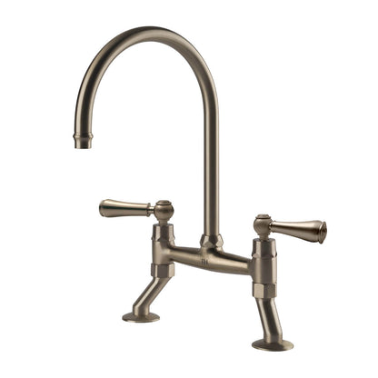 Ludlow Bridge Sink Mixer - Brushed Nickel
