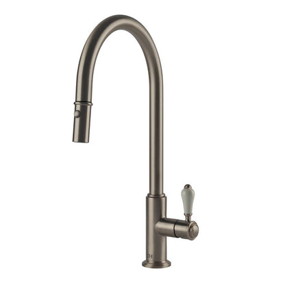 Ludlow Pull Out Sink Mixer with Metal Handle - Brushed Nickel
