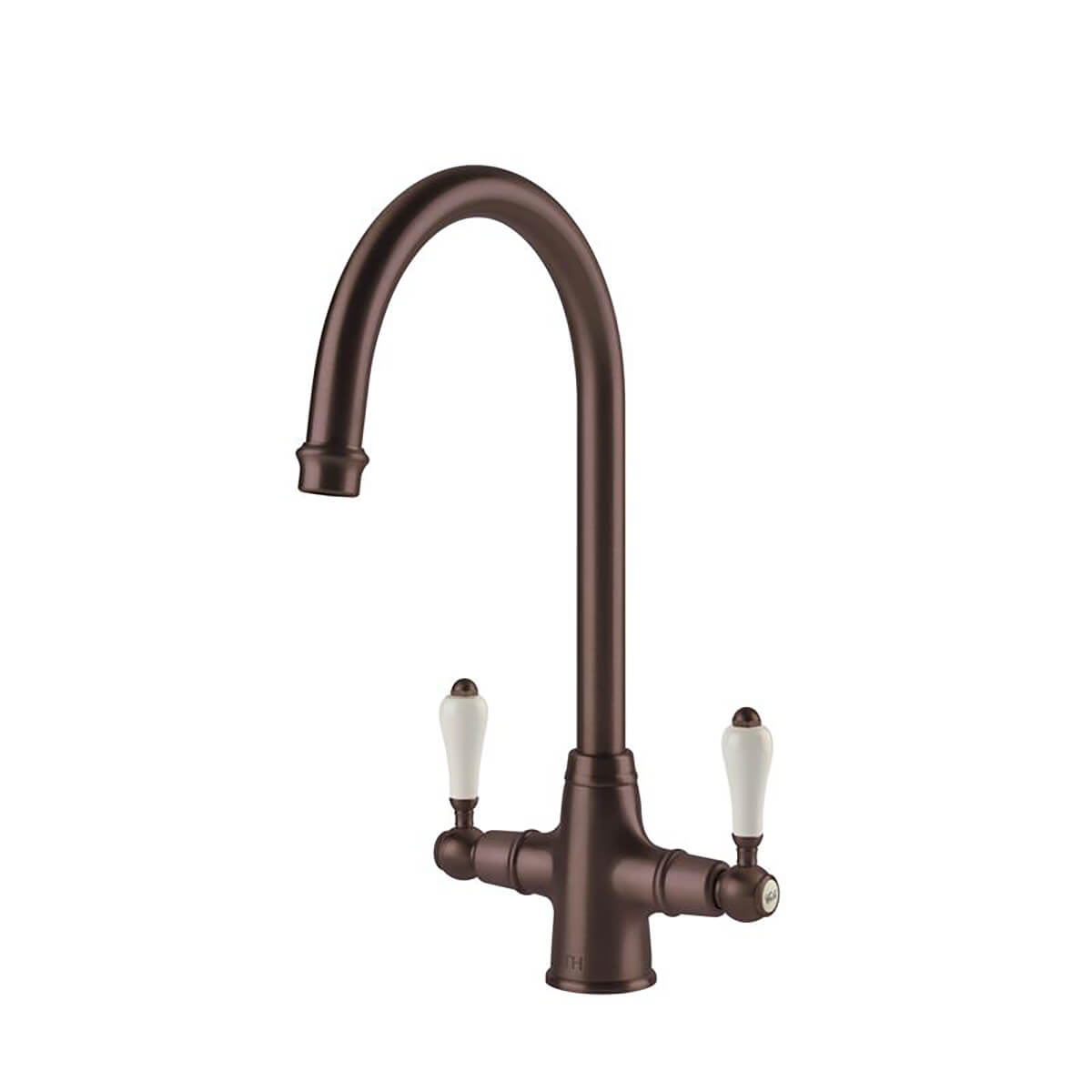 Ludlow Double Sink Mixer - English Bronze