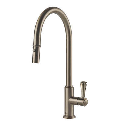 Ludlow Pull Out Sink Mixer with Metal Handle - Brushed Nickel