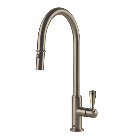 Ludlow Pull Out Sink Mixer with Metal Handle - Brushed Nickel
