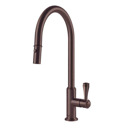 Ludlow Pull Out Sink Mixer with Metal Handle - English Bronze