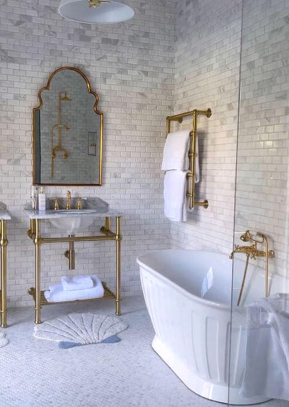 Mayer Heated Towel Rail â€“ Brushed Brass