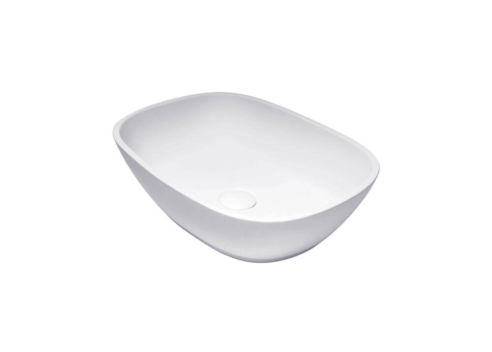 Maldon 49x35 TitanCast Basin - Satin Silk White