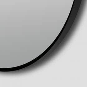 Matte Black Framed Round Mirror