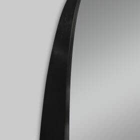 Matte Black Framed Round Mirror
