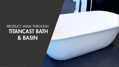 TitanCast 40mm Bath Pop-Up Waste - Satin Silk White