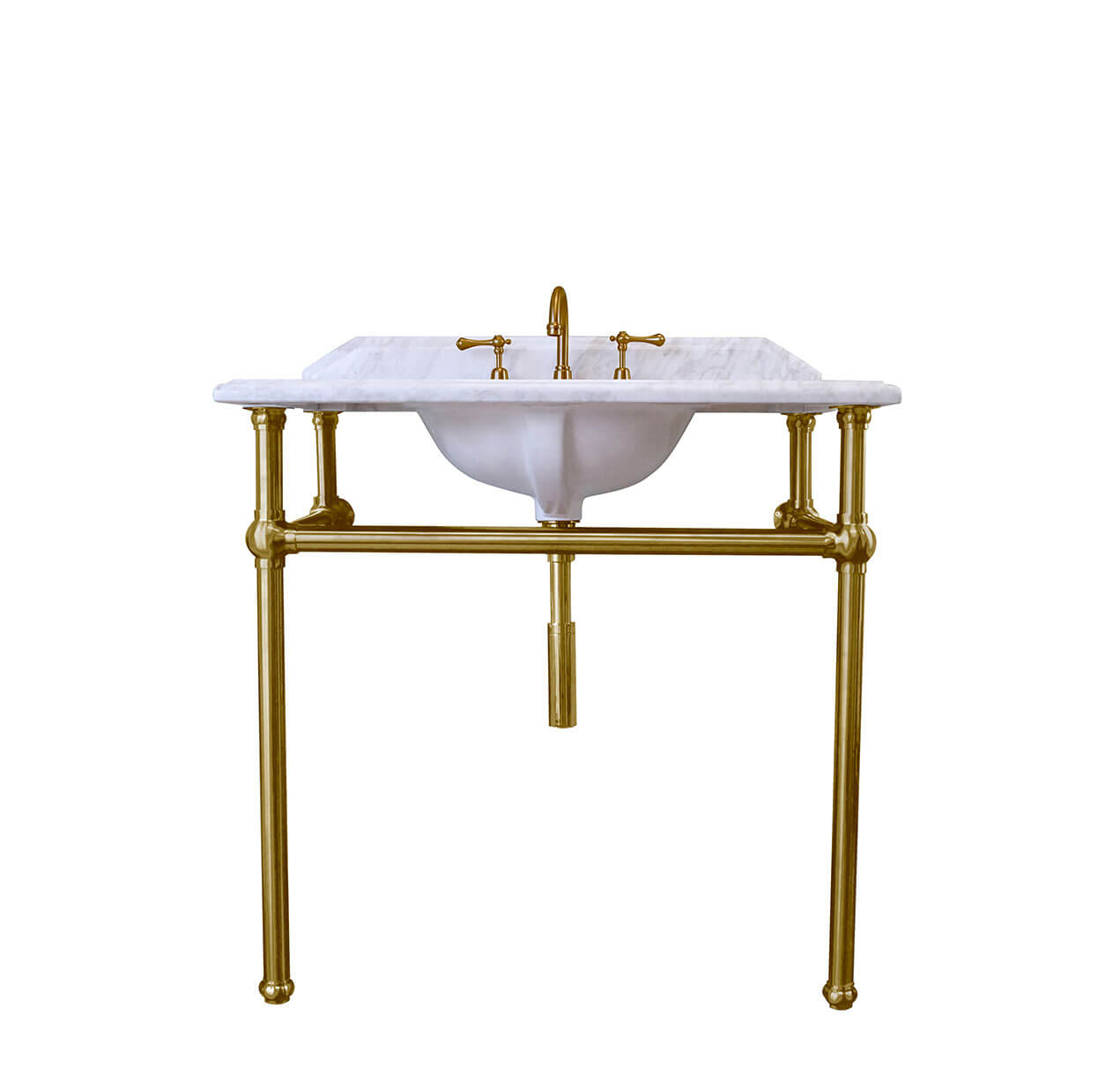 Mayer Brushed Brass Basin Stand to suit 90x55 Top