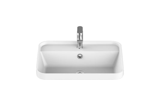 Miya Semi Inset 550 Basin Matte White