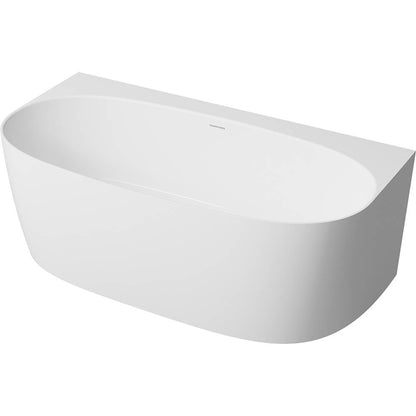 Narva 158 x 86 MagnaCast Back To Wall Bath â€“ Matte White