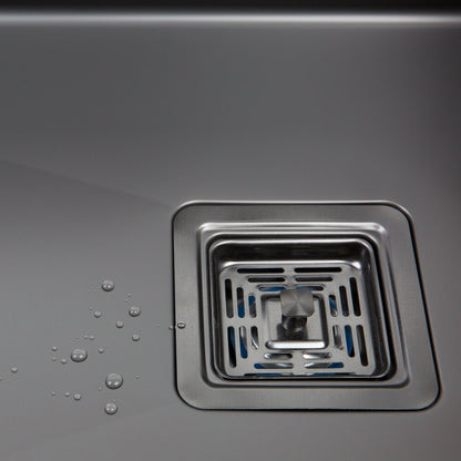 680mm Gun Metal Single Bowl Workstation Kitchen Sink - Slide Lip - Nano Coated Stainless Steel - Anti-Scratch