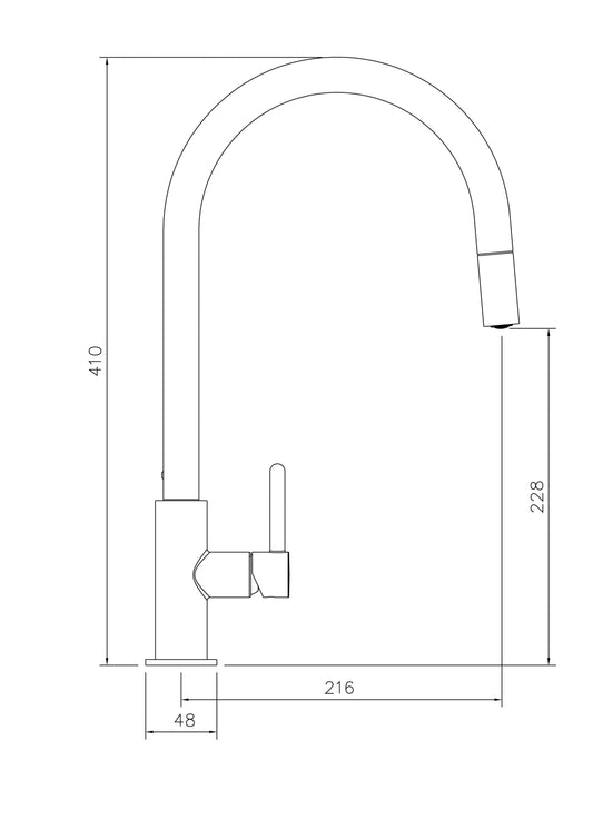Naples Pull Out Sink Mixer - English Bronze