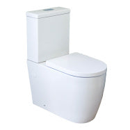 Narva Rimless Back to Wall Close Coupled Toilet Suite with Thin Seat