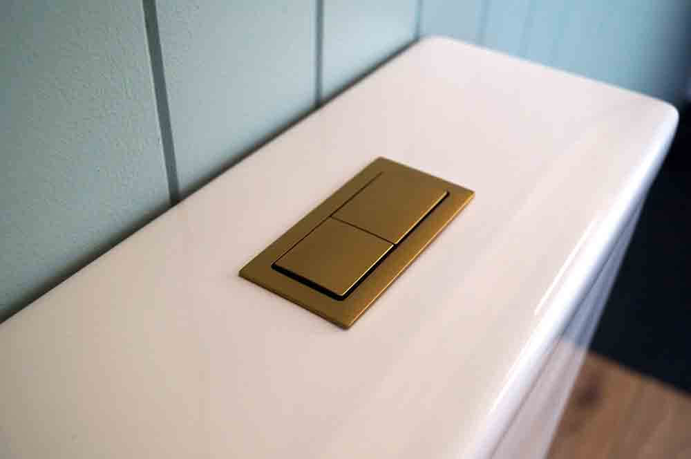 Brushed Brass Square Flush Buttons