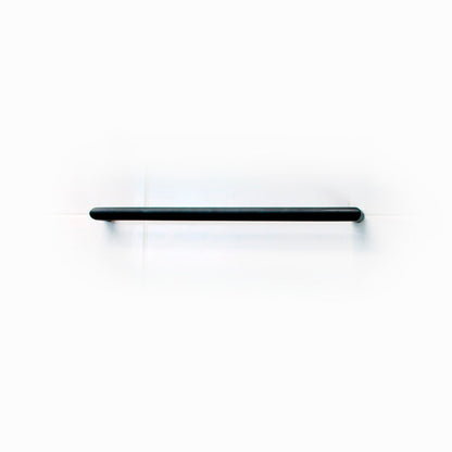 Radiant Matt Black 650mm NON-HEATED Round Single Bar Towel Rail