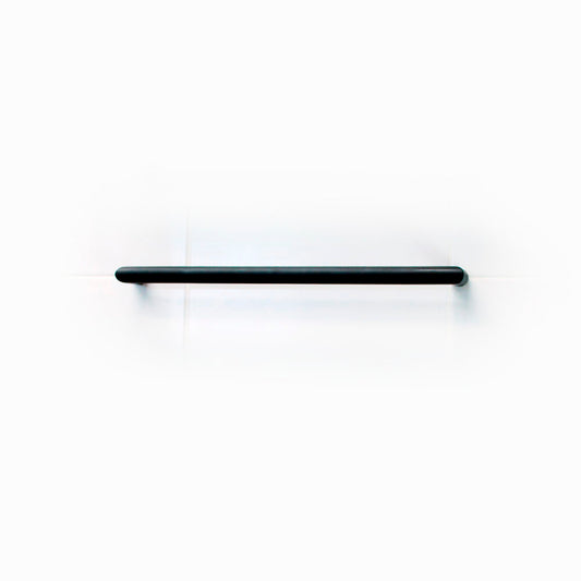 Radiant Matt Black 650mm NON-HEATED Round Single Bar Towel Rail