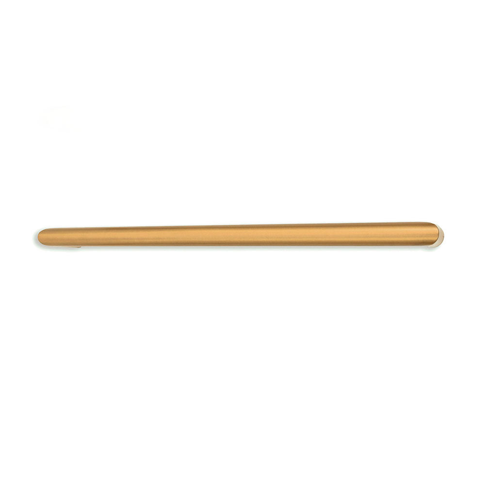 Radiant Brushed Gold 650mm NON-HEATED Round Single Bar Towel Rail