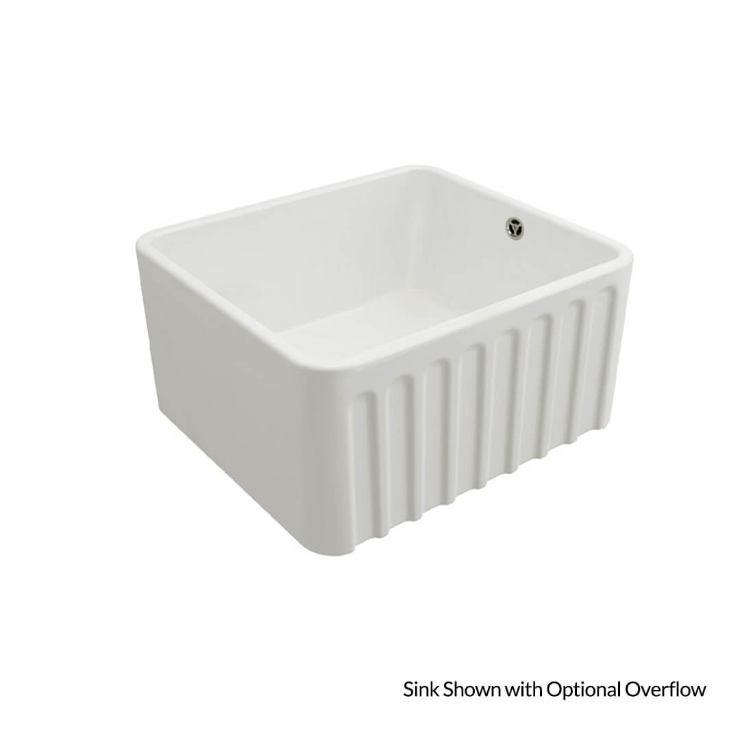 Novi 50x46 Fireclay Butler Sink - Matte White