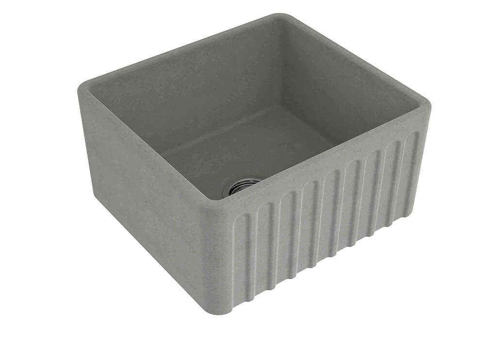 Novi 50x46 Fireclay Butler Sink - Concrete Look
